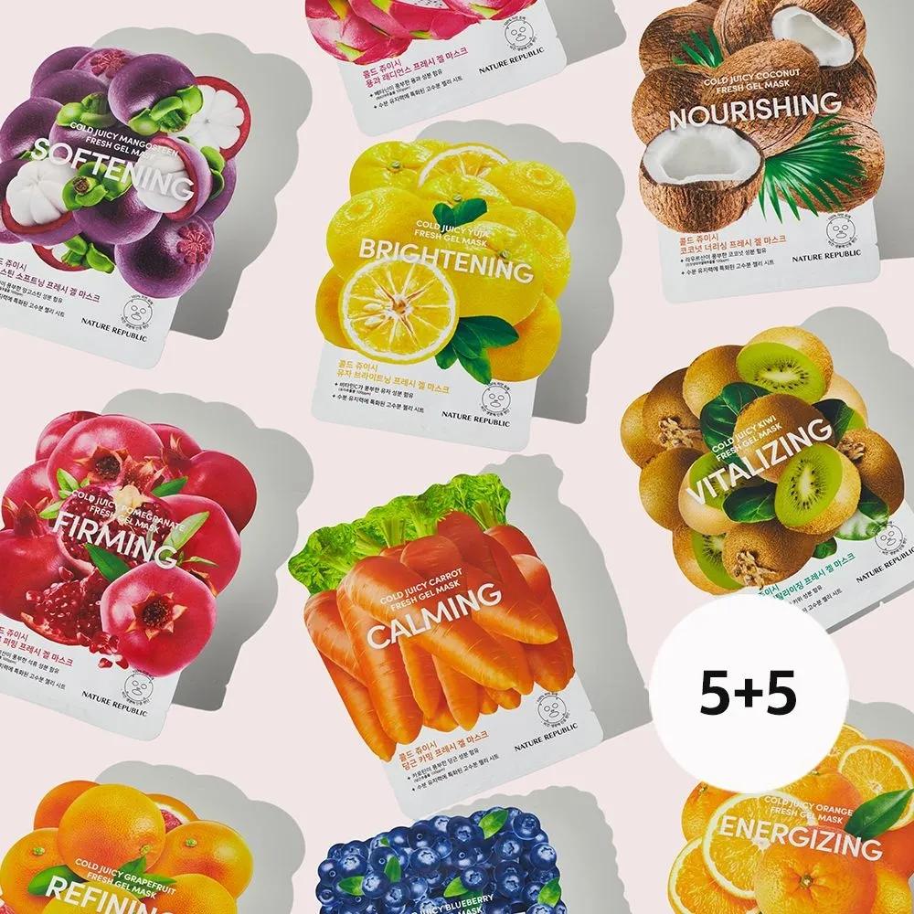 

[5+5] Cold Juicy Fresh Gel Mask Yuja Brightening PK3215