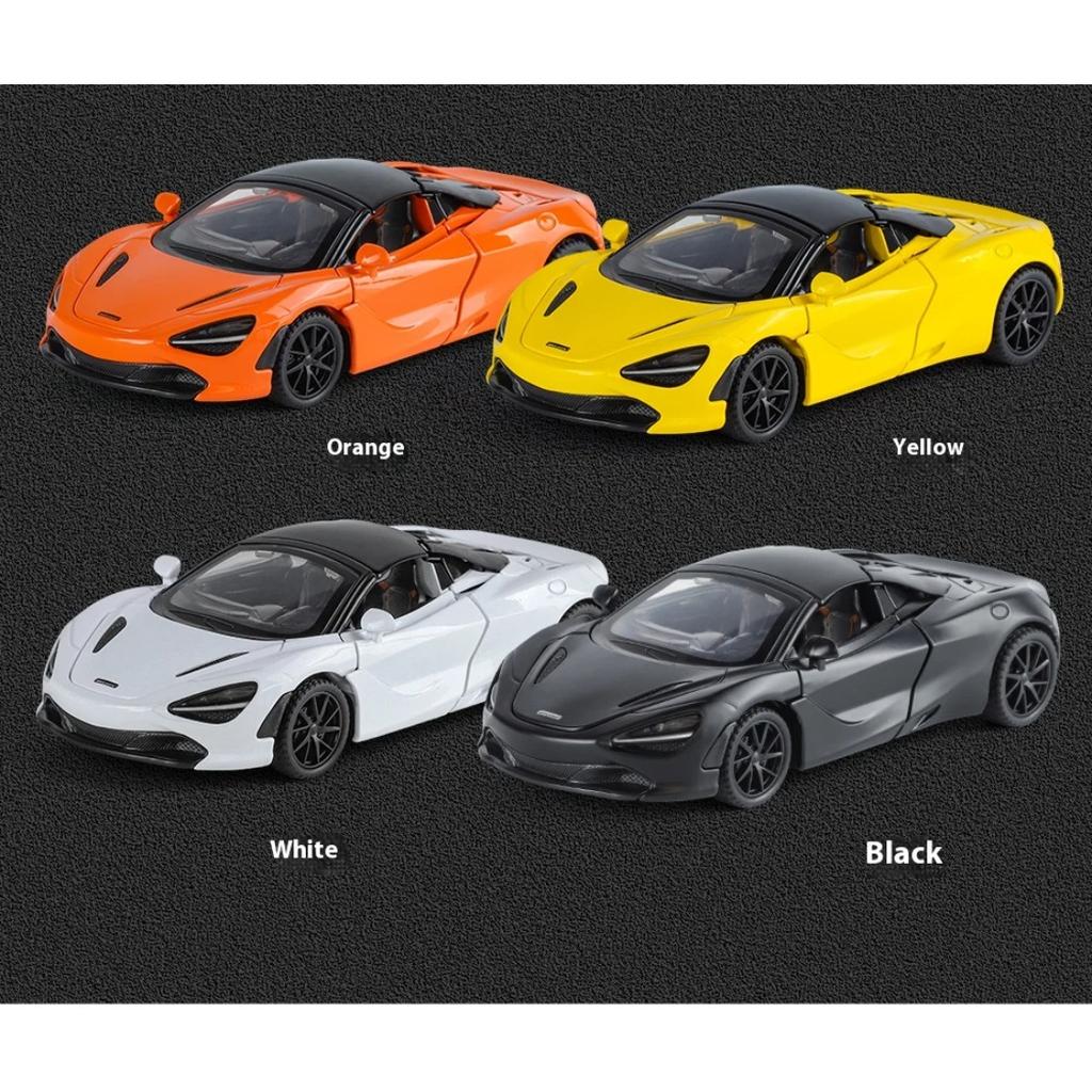 Alloy Die-cast 1/32 McLaren 720S Convertible Sports Car, Bring Back Children's Toy Cars, Desktop Ornaments, Boys' Gifts