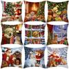 Christmas Cushion Cover Xmas Decorations For Home  Merry Christmas Ornament Pillowcase Natal Navidad New   Gifts