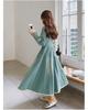 Hepburn-Style Denim Shirt Dress for Women - Spring/Autumn 2024 Retro Waist Design