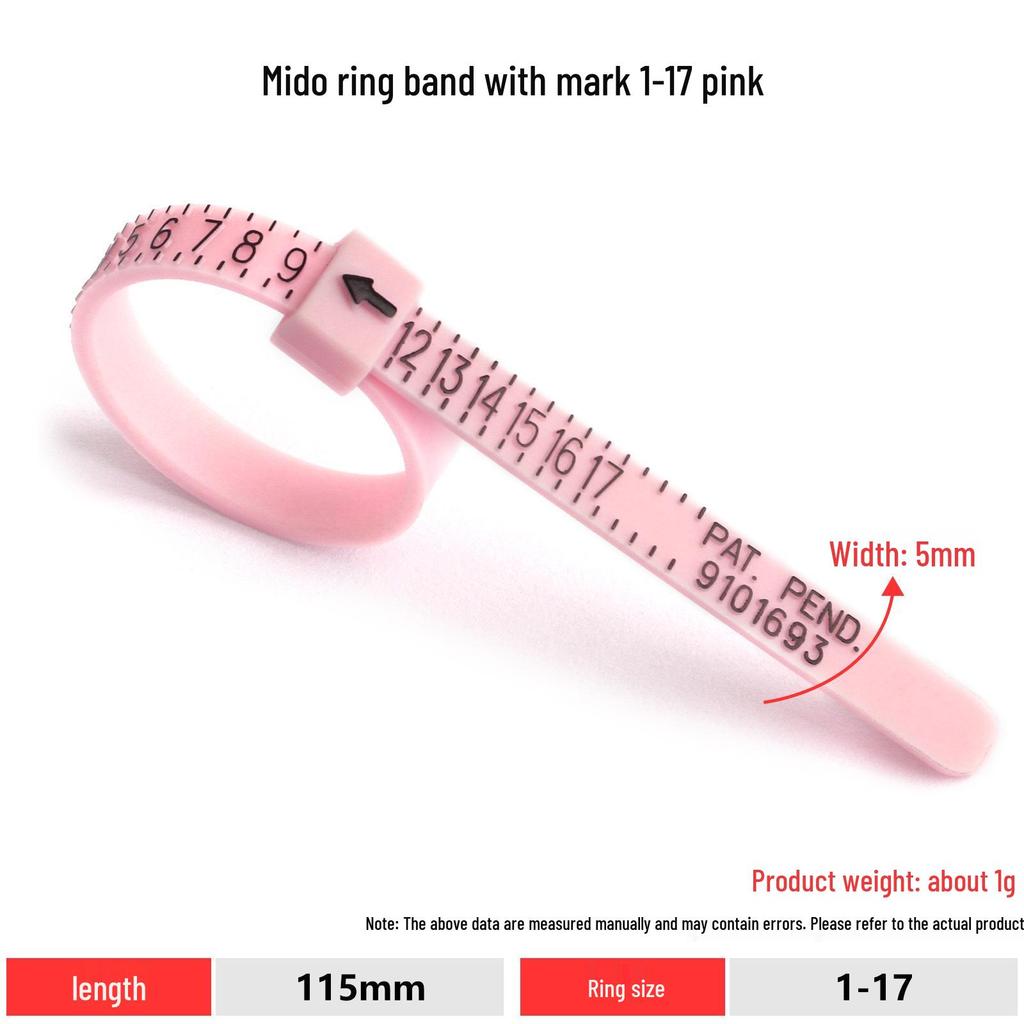 Adjustable Ring Sizer Belt for Finger Measurement