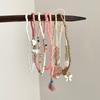 Multi-layer stacked cherry blossom powder beaded butterfly bracelet female sweet temperament bracelet bracelet bracelet