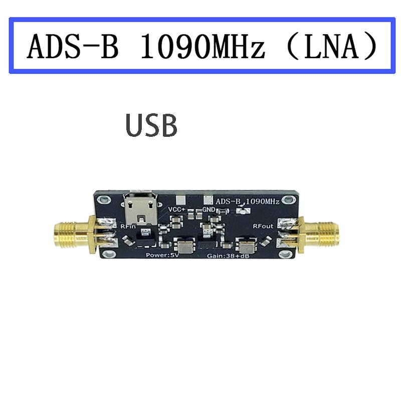 

1090MHz bandpass SDR ADS-B antenna amplifier LNA ADS-B gain amplifier USB