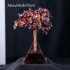 Natural Crystal Chip Money Tree Resin Pyramid Base Home Living Room Decor Ornament Desk Feng Shui Wealth Gift Idea Decoration