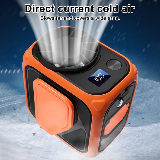 Portable Waist Fan Digital Display 100 Speeds Strong Airflow Low