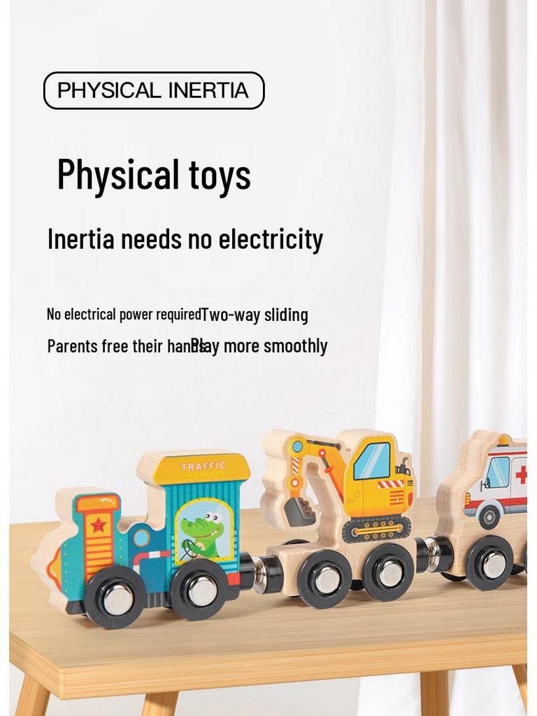 Wooden Magnetic Number Train for Kids - Color Recognition Toy