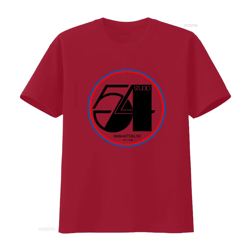 Studio 54 T Shirt Manhattan NY 1977 1986 Retro Design Vintage Washed Streetwear Stretched Designer Clothes Comfortable Casual