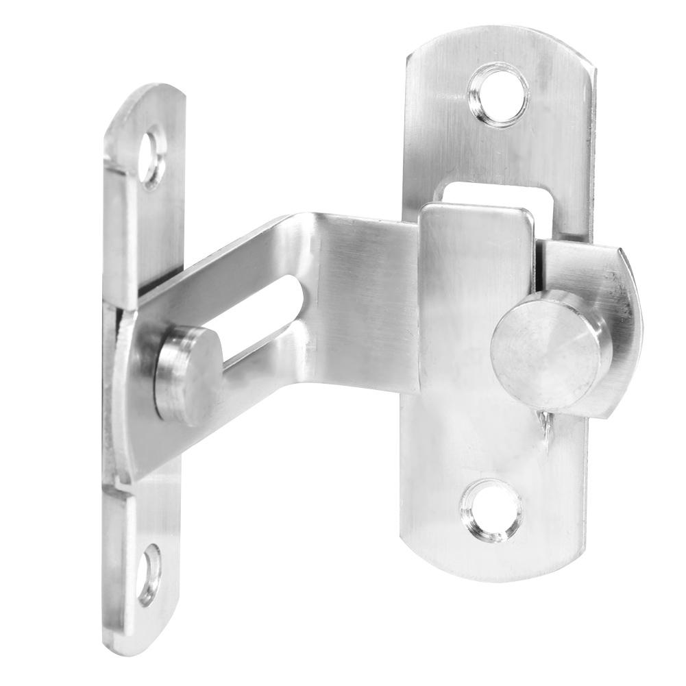 4 Set Stainless Steel 90 Degree Buckle Bolt Right Angle Door Latch for Anti Theft Room