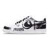 Court Vision 1 Chevalier de la Lune Antidérapant Résistant à l'abrasion Basse top Chaussures de Skateboard Homme Noir Blanc DH2987-101(Équipe348-)