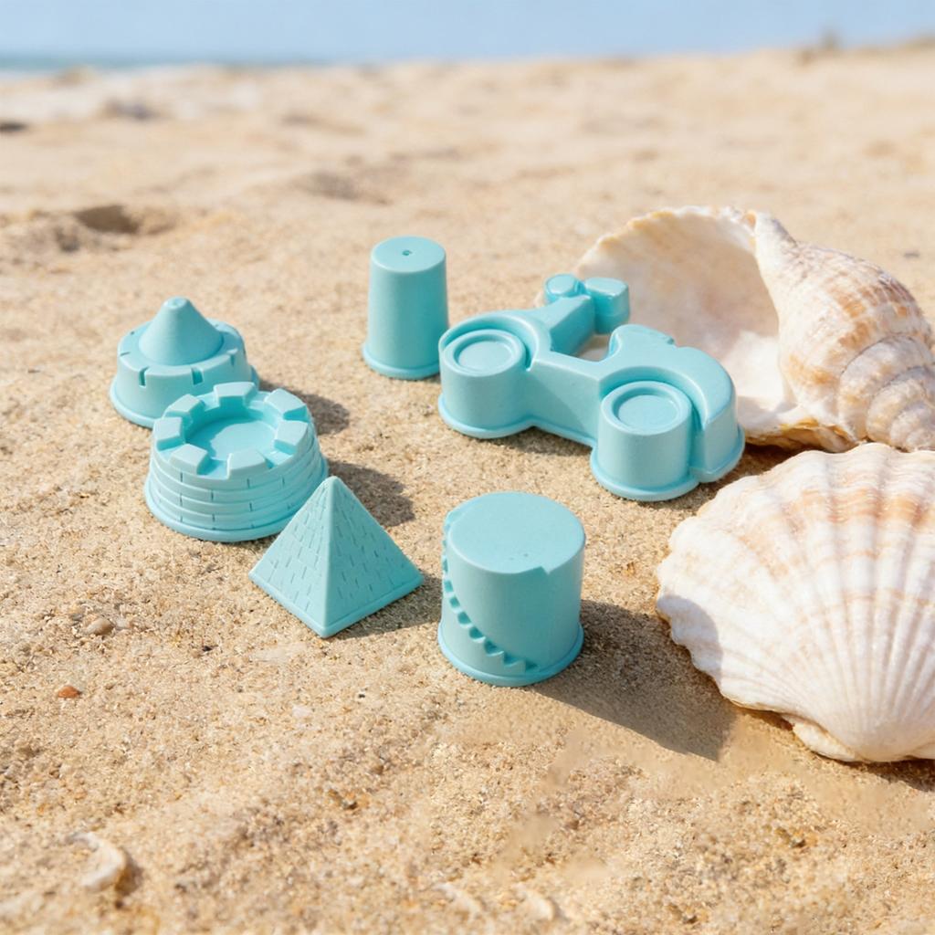 18 Piece Beach Toy Set with Bucket Watering Can Shovel Rake and Sand Molds for Outdoor Sand Play and Water Activities