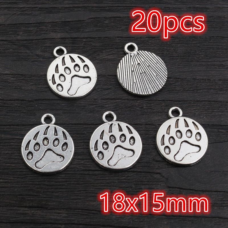 

Fashion Cute Antique Silver Plated Kangaroo Octopus Camel Cat Footprint Charms Pendant DIY Handmade Jewelry Making Findings