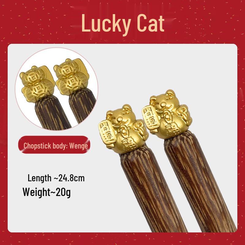 Chinese Style Solid Red Wood Chopsticks - Creative Gift for Household Use