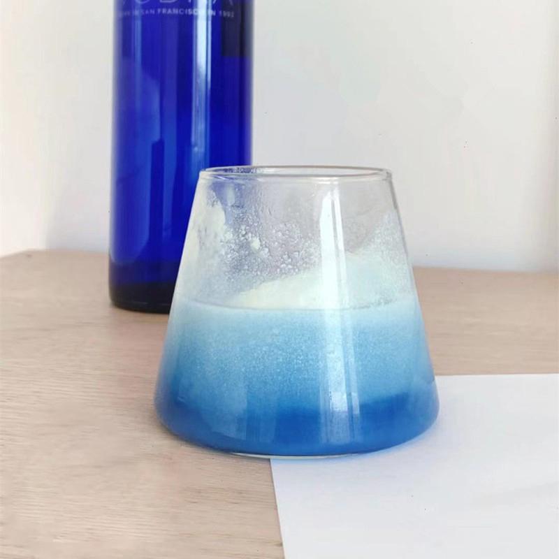 Transparent Cold Glass Cup Juice Milk Drinkware Cocktail Drinking Cup Transparent Water Bottle Coffee Mug Home Accessories