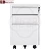 Three-Drawer Metal Mobile Filing Cabinet - Desk-Side A4 Steel Storage