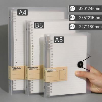 Notizbuch mit Komfortgriff: Abnehmbarer Einband & Nachfüllpapier - Ideal für Prüfungen und das Studium