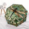 1pc Dragonfly Nature Automatic Open/Close Umbrella, Functional Design, 8-Ribs Sturdy Canopy, Durable Ribs, Outdoor Accessory, Fun Pattern, H