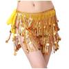 Dámská sexy flitrovaná poloviční sukně s vysokým pasem Příslušenství do pasu Flitrovaná šála na břišní tanec