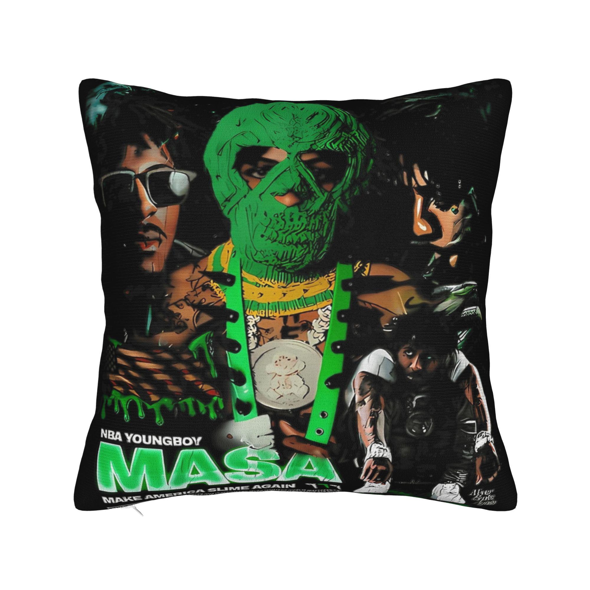 Rapper Young Boy Never Broke Again MASA Tour 2025 Pillowcases Product Printing Cushion Cover Decorative Throw Pillow Case 12x12Inch
