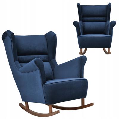 Zoja Rocking Chair, Scandinavian,, Navy Blue