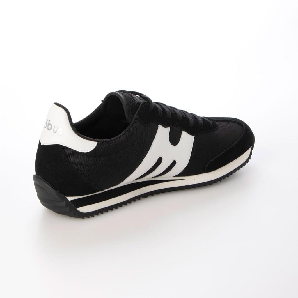 Mobus Men's SINA NY Suede Nylon Sports Casual Walking Shoes with Built-in Functional Insole (Black/Off White, Japanese Shoe Size, Adult, 26.5cm)