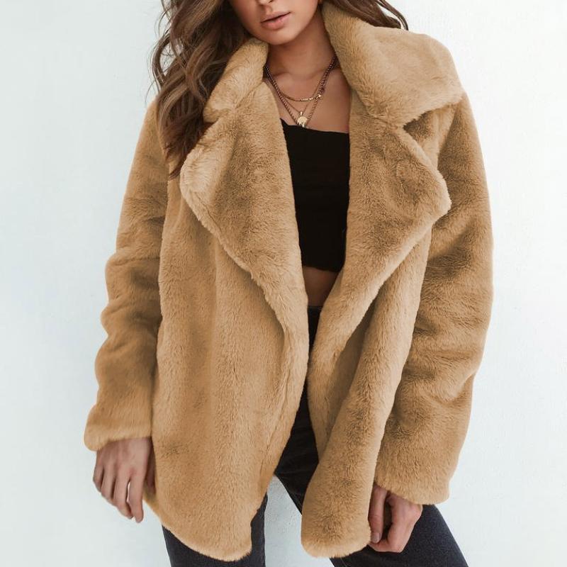 Fashionable Autumn and Winter Styles, Plush Lapel Jacket, Women's, Woolen Jacket, Autumn and Winter Thick Jacket, Plush Jacket