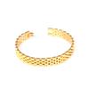 15mm Wide Curved Bar Watch Band Bracelet for Men Stainless Steel Adjustable Titanium Steel Korean Fashion Jewelry