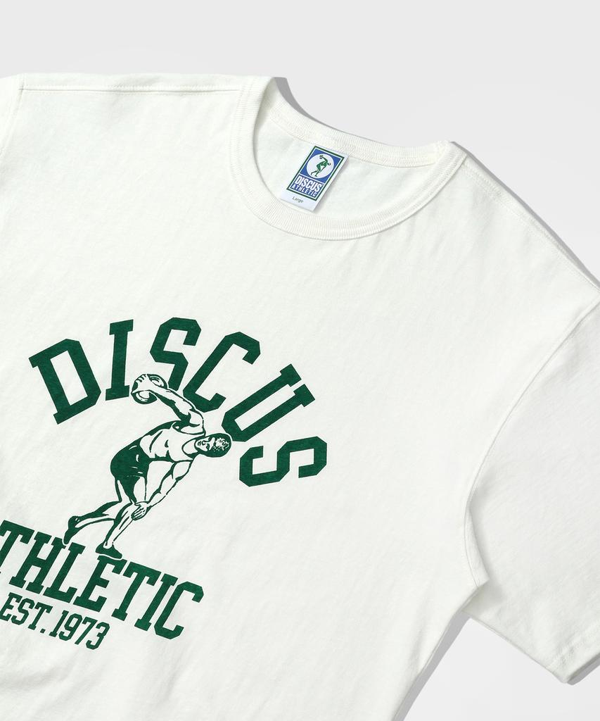 DISCUS ATHLETIC Heavyweight Center Logo T-Shirt Off-White