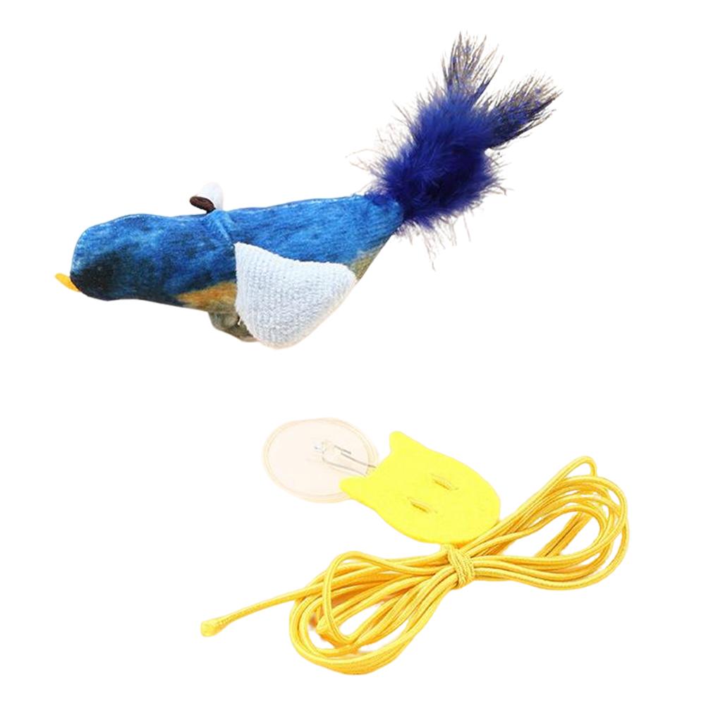 Indoor Interactive Birds Toy for Cat Chasing Teasing Toy Sounding Catnip Cat Teaser Toy Self-hilarity Wall Hanging Birds Cat Toy