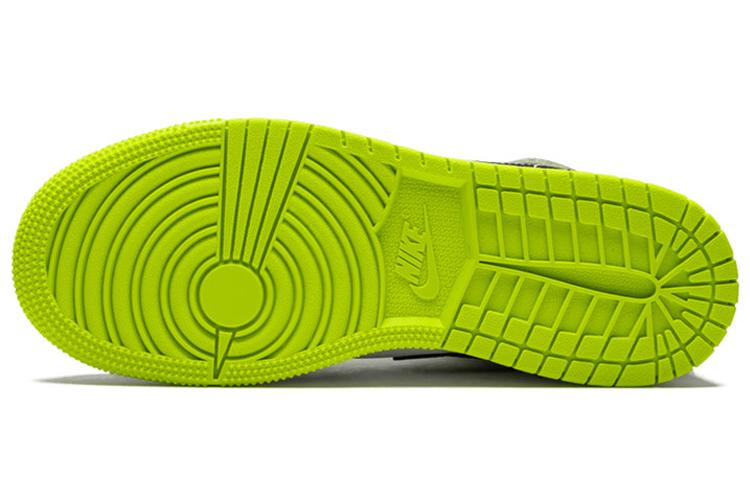 Jordan 1 Mid Black Cyber Mystic Green GS BQ6931-003