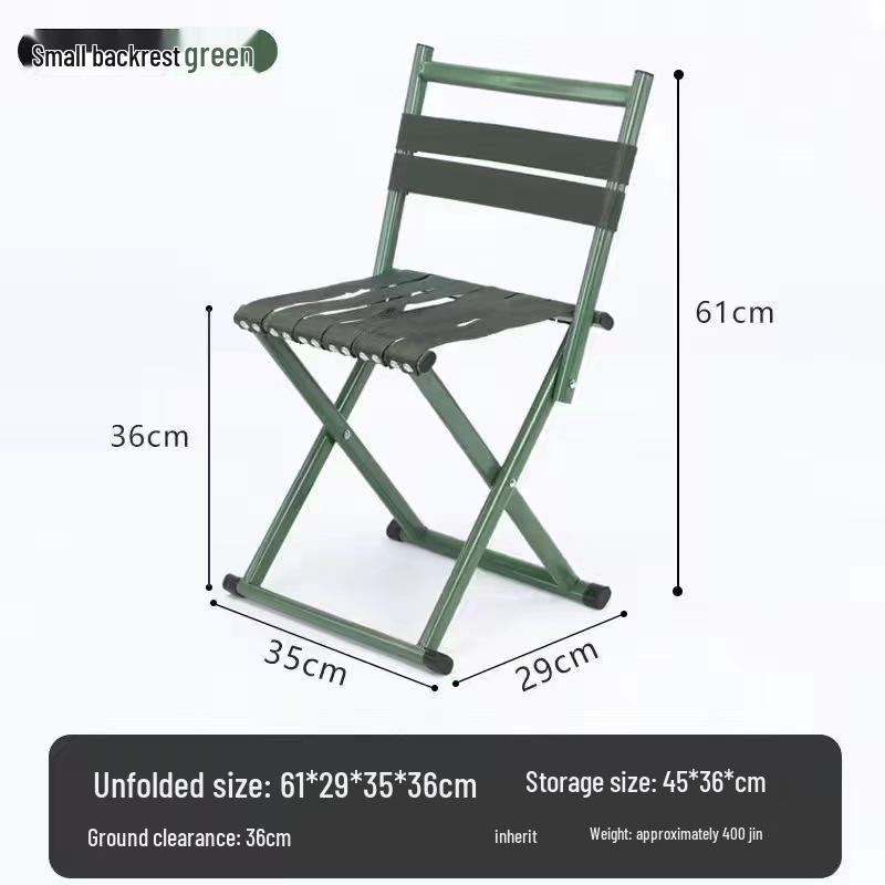 Portable Folding Backrest Chair for Camping, Fishing, Home, and Outdoor Use