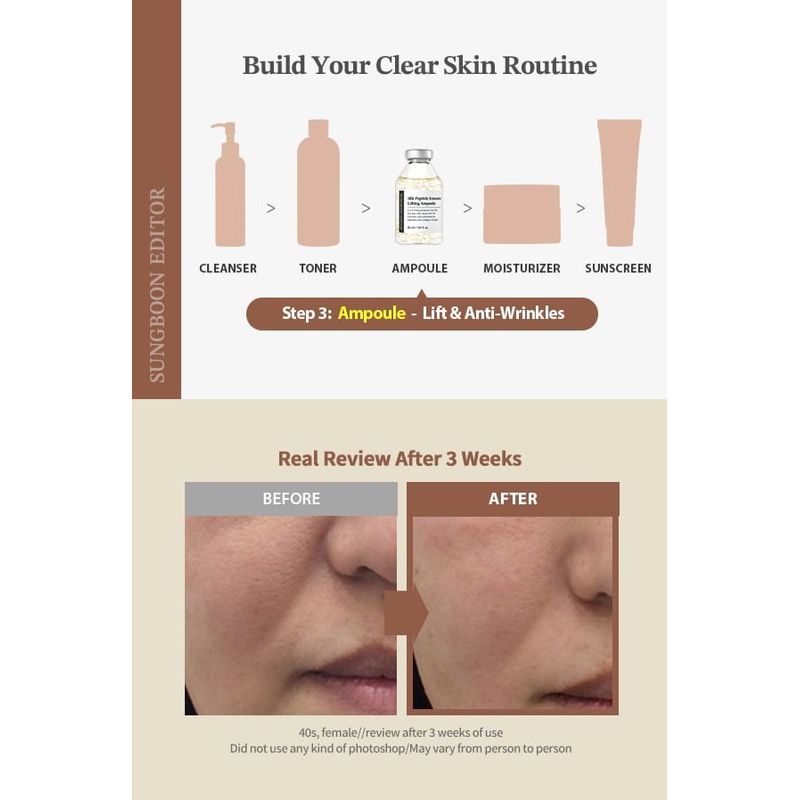 SUNGBOON EDITOR Silk Peptide Intensive Lifting Ampoule