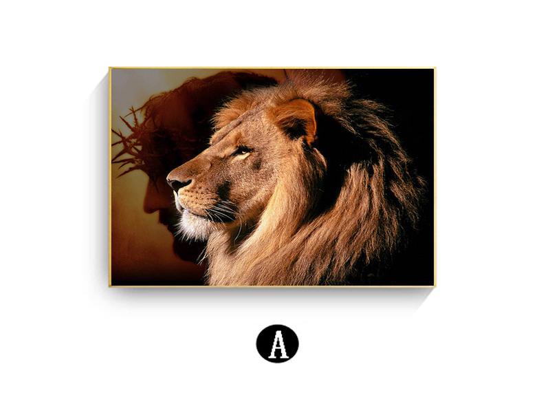 

Дикое животное, сильный лев Куадрос, настенная художественная картина, холст, художественная живопись, постеры и принты для гостиной, современный домашний декор 60x80cm No Frame