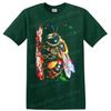 Bumblebee T Shirt W/ Colorful Botanical Art Nature Lover Graphic Tee Gift Idea