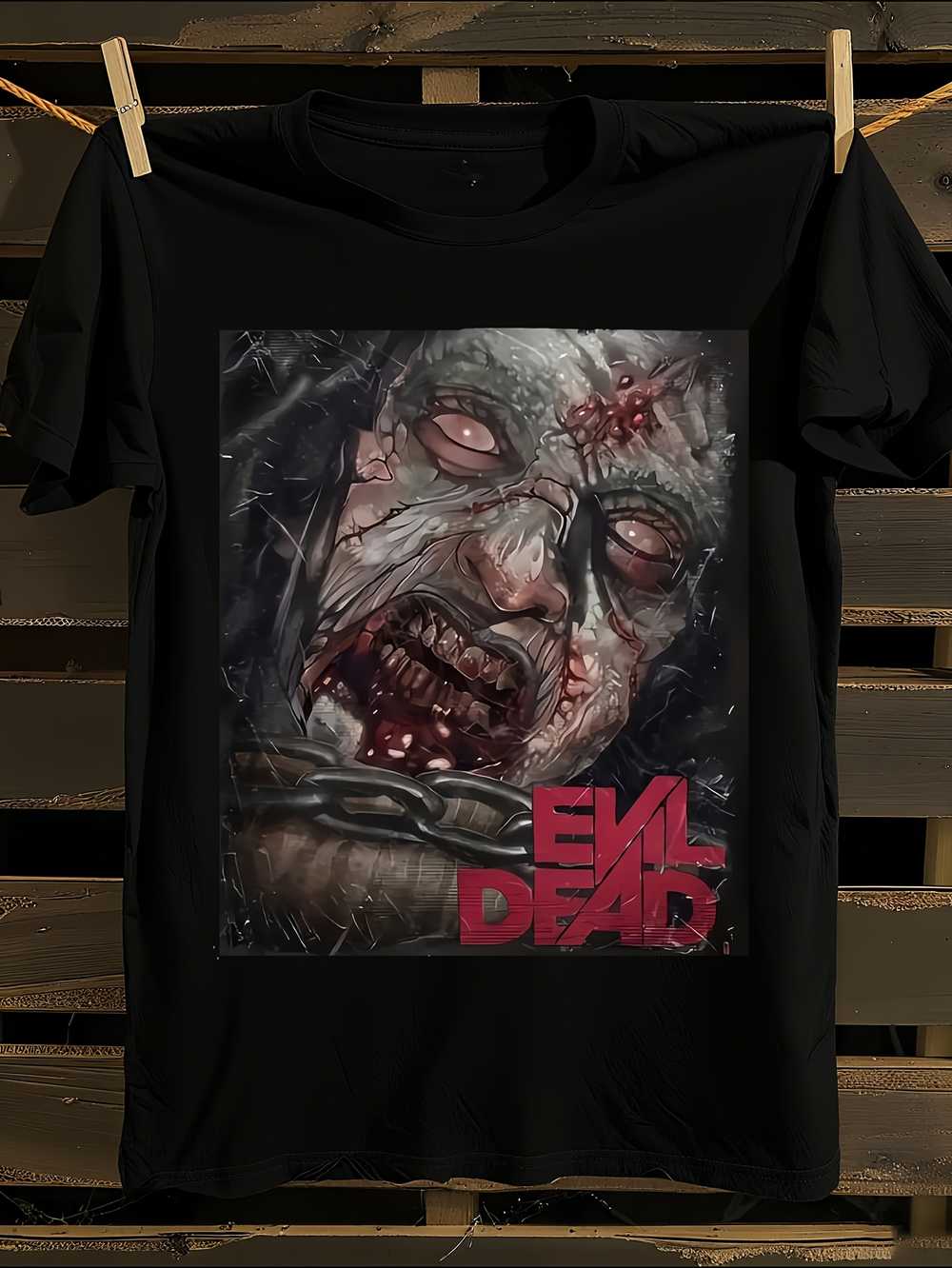 

Evil Dead Cheryl Deadite Iconic Movie T-Shirt Mens Tshirt Womens Tshirts with Letters Print Short Sleeves T-Shirt Casual Street Tee Shirt Top XXXXL