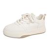 Spring Women's Breathable White Sneakers - Korean Style Versatile Thick-Soled Casual Skate Shoes