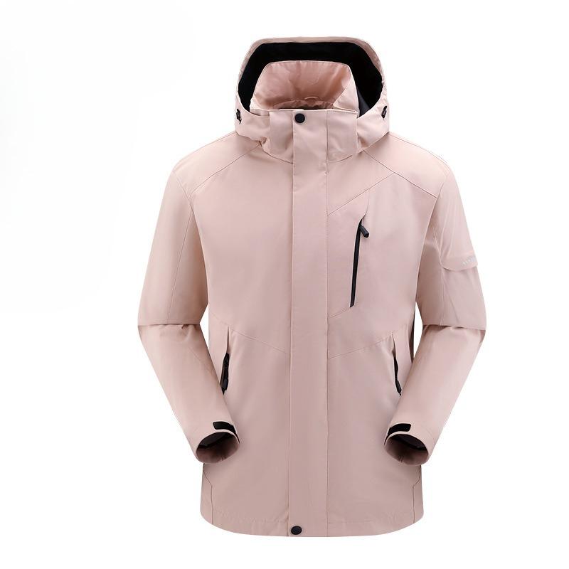 Outdoor Activity Active Three-in-one Down Jacket Removable Winter Wind Shield Water Resistant Men and Womens Same Jacket