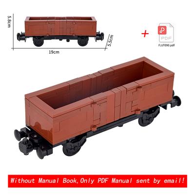 2025 Nový MOC City Kreativní nákladní vlak s otevřenou karoserií Stavebnice Kostky Dětské DIY Vysoce technologická Kreativní hračka