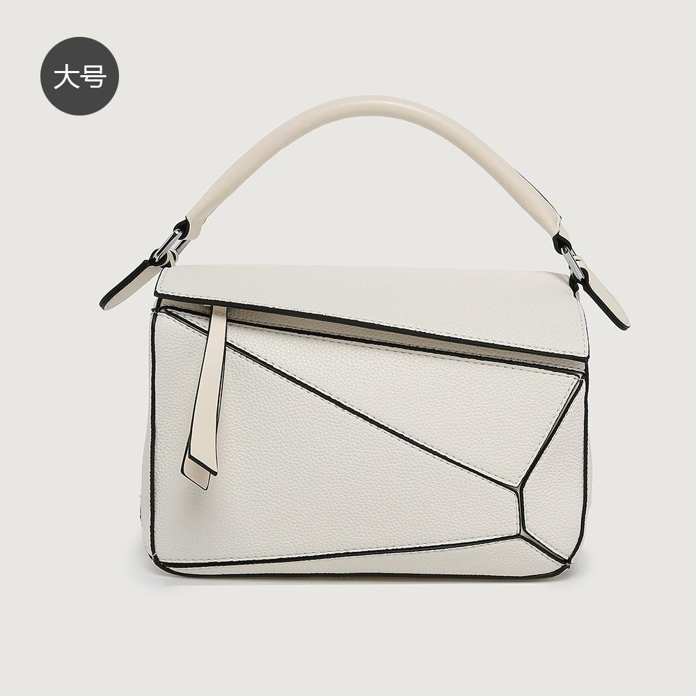 Simple Portable Pu Geometric Bag, Bag, Messenger Women'S Bag, Versatile, Lightweight And Large-Capacity Doctor Bag.