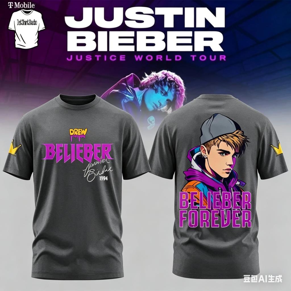 Justin Vintage Bieber Graphic TShirt Inspired Fan Tee Retro JB Shirt Streetwear Music Fan Gift Unisexs Womens Cotton Tshirt Y2K