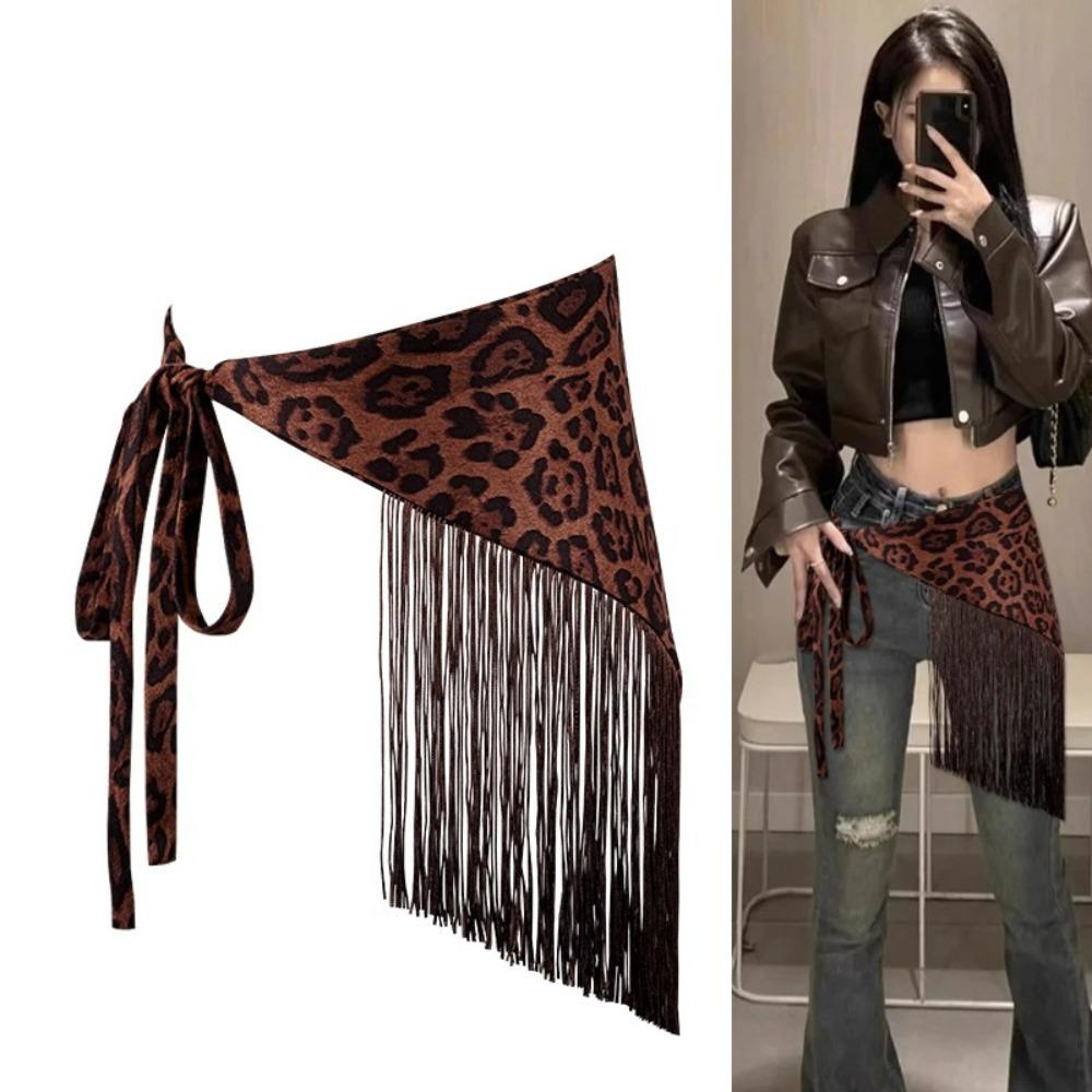 Chinese Style Triangular Waist Belt Printing Ethnic Style Trim Butt Curtain Irregular Hem Ruched Triangular Waistband Adult