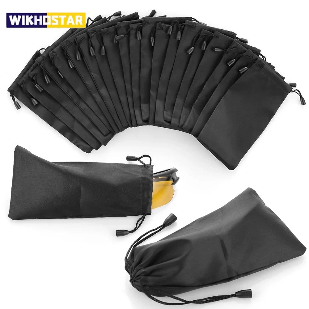 10Pcs Soft Cloth Waterproof Sunglasses Bag Microfiber Dust Storage Pouch Glasses Carry Bag Portable Eyewear Case Container
