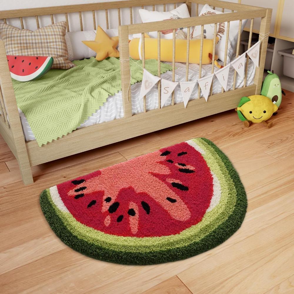 Imitation Cashmere Fruit Slice Bath Mat Non-Slip Water-Absorbent Fruit Door Rug Quick-drying Soft Doormat Decorative Carpet