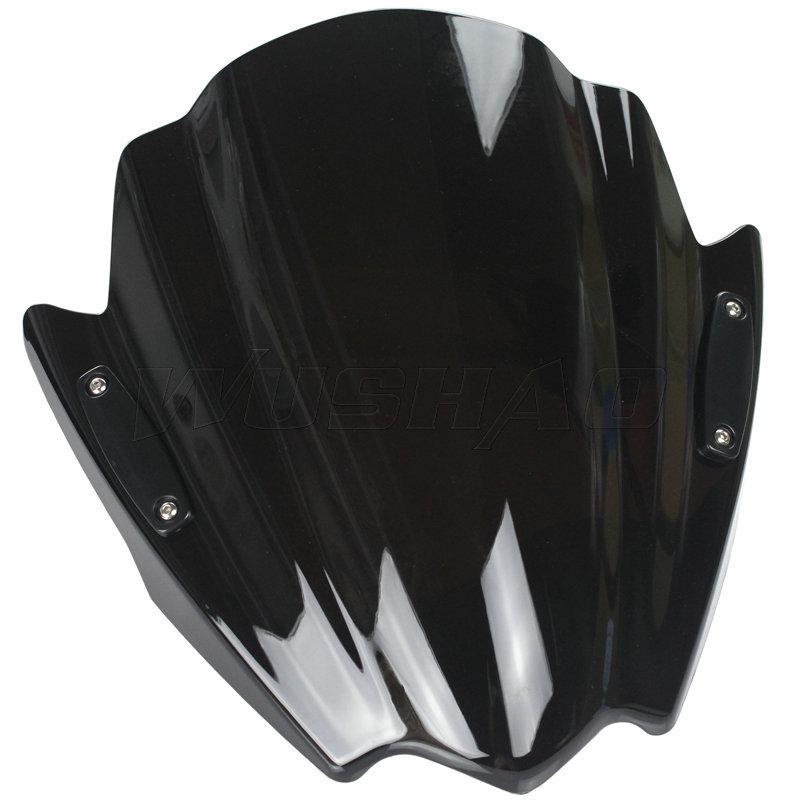 Motorcycle Street Bike Windshield WindScreen For 2008-2014 2015 Honda CB1000R CB300F CB500F CB500X 08 09 10 11 12 13 14 15 Black