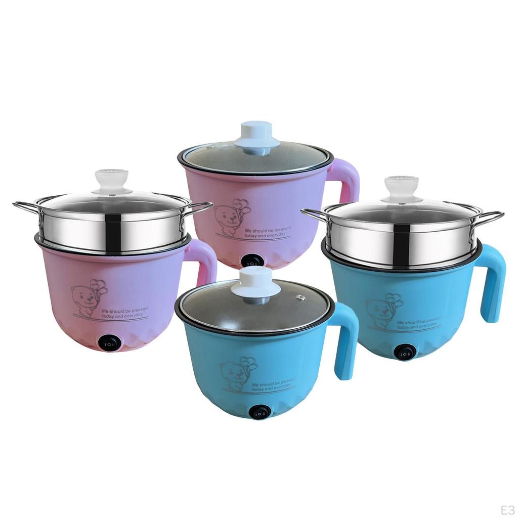 Elektrischer Topf Antihaftbeschichtet 1,8L Küchenkochgeräte für Eier Braten Ramen Pink