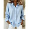 European beautiful women's new versatile lapel long-sleeved plaid shirt European and American four seasons fashion women's clothing