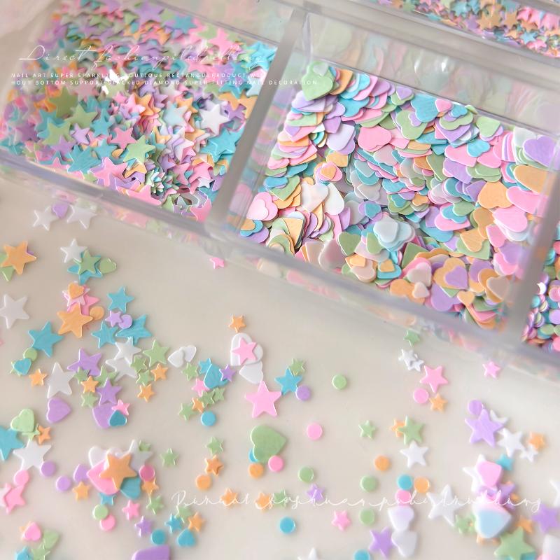 6 Grids Mixed White Pearl Nail Charms 3D Round Pearl Beads Color Sequin Nail Art Rhinestones Manicure Accessories Diy Parts
