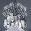 No-Drill Bathroom Corner Shelf, Wall-Mounted Storage Rack for Toilets, Washstands, and Dormitories