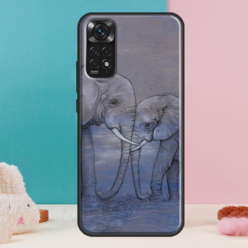 

Cute Elephant Case For Xiaomi Redmi Note 13 Pro 14 12 11 9 10 9S 10S 11S 12S Redmi 14C 13C 10C 12C Cover Redmi Note 10 4G
