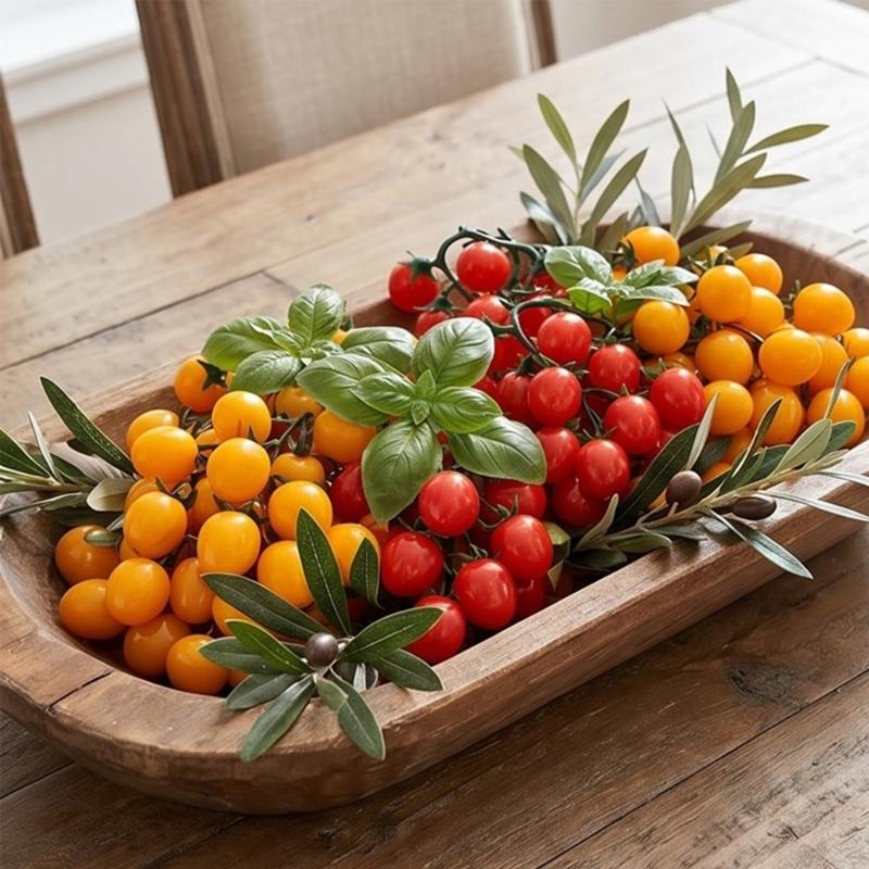 Mini Grappe de Tomates en Plastique Accessoires Alimentaires Artificiels Pour Photographie Styling Jouet Cuisine pour Enfants
