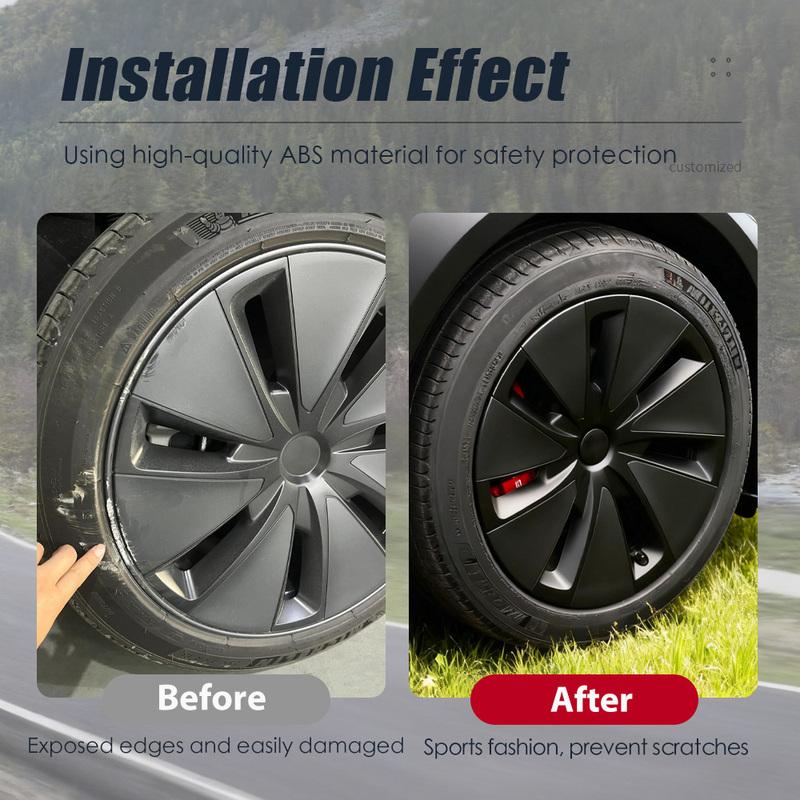 18 Inch 4PCS HubCap Car for Tesla Model 3 Highland 2025 Performance Wheel Parts Full Rim Cover Wheel Cap Accessories Wheel Cover